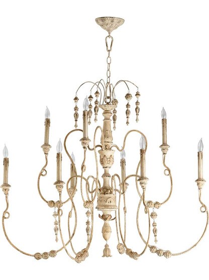 Palermo 9-Light Chandelier in Persian White.